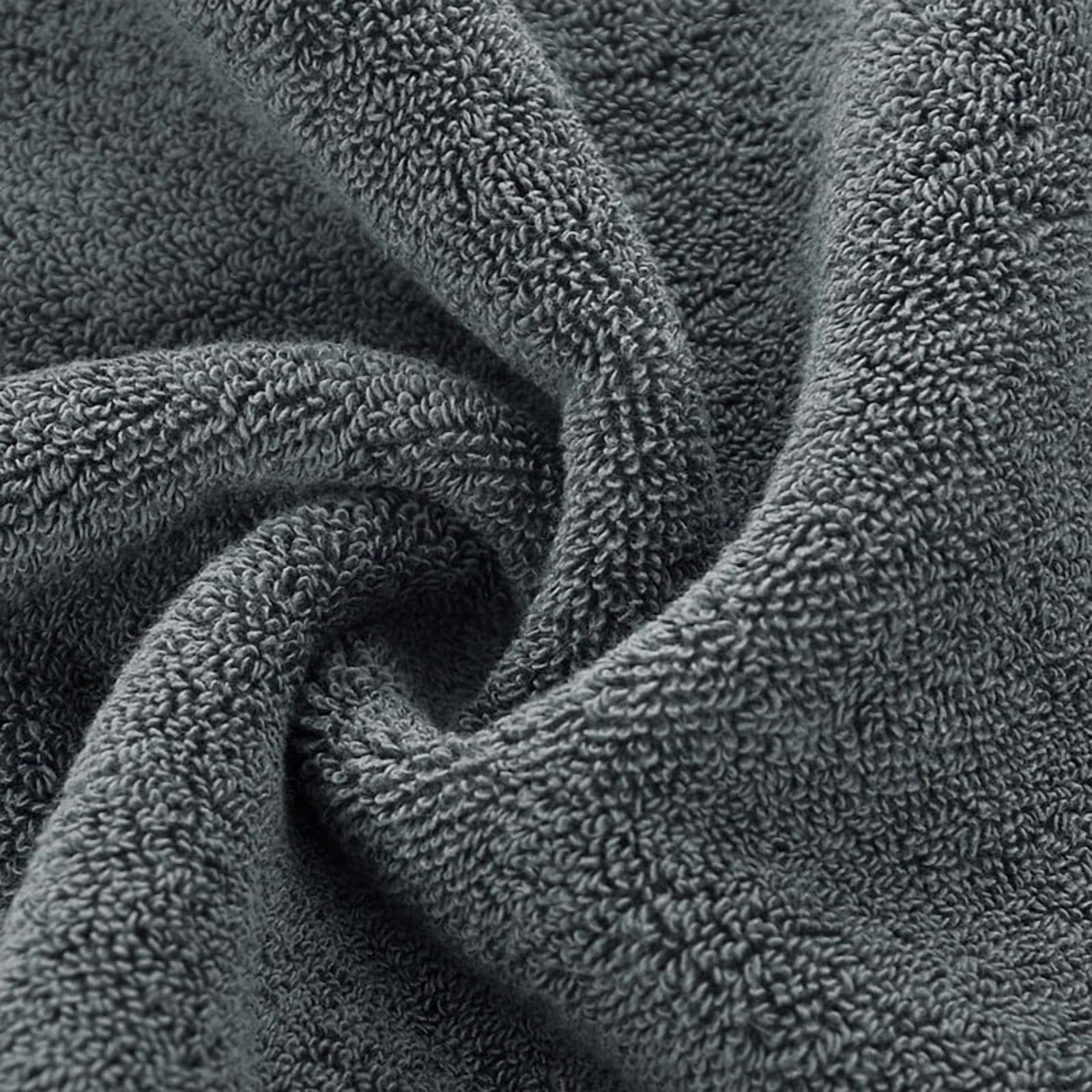 JML Gray Bath Towel Set of 8 Pieces - Cotton Blend Highly Absorbent Towels for Bathroom, 2 Soft Bath Towels, 2 Hand Towels, 4 Washcloths