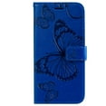 thumbnail image 2 of Dteck for Samsung Galaxy S24 UltraWallet Purse Case, Women Flip Folio Cover with Butterfly Embossed PU Leather Kickstand Credit Card Holder Slots Magnetic Wrist Strap, Blue, 2 of 11