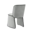 thumbnail image 4 of Maklaine Modern Contemporary Gray Finish Velvet Dining Chair, 4 of 7