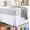 White, variant on Queen Bed Skirt - Soft Quadruple Pleated Ruffle - Easy Fit with 16 Inch Tailored Drop - Hotel Quality, Shrinkage and Fade Resistant (Queen, White)