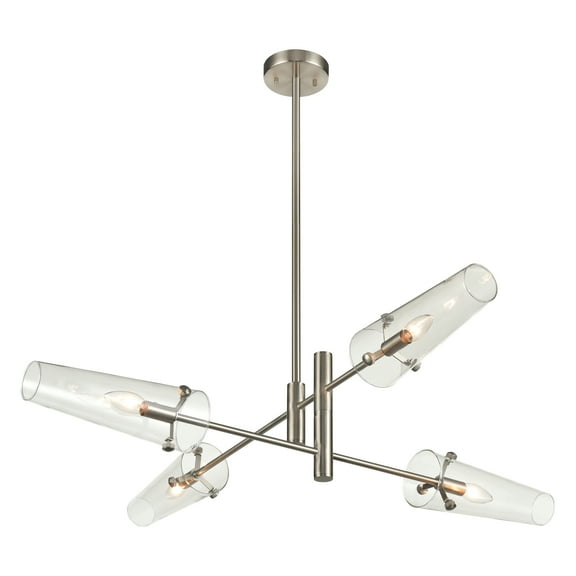 Elk Home 49-Inch Wide Valante Chandelier, Contemporary, Satin Nickel