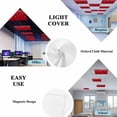 thumbnail image 4 of 4 Pack Christmas Snowflake Fluorescent Light Covers for Ceiling Lights Red Gradient Magnetic Ceiling Light Covers Overhead Light Filters for Office Classroom Home, 4 of 9