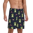 thumbnail image 2 of Sikiie Dinosaur Astronaut Mens Pajama Shorts, Lounge Pant, Men's shorts，Sleep Pj Shorts for Men-X-Large, 2 of 6