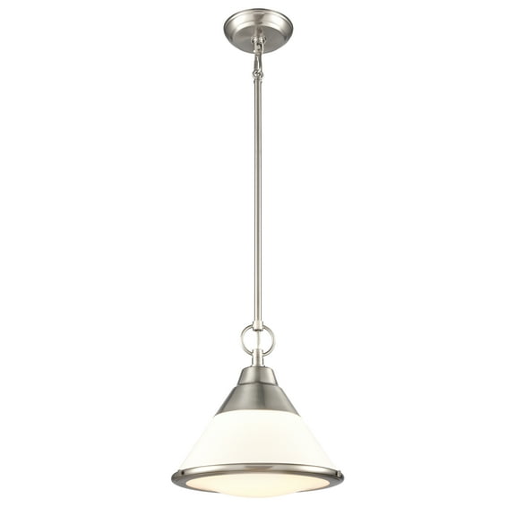 Elk Home 12-Inch Wide Sven Pendant, Transitional, Satin Nickel