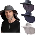 thumbnail image 4 of Chapeau de Soleil pour Hommes Pêche Randonnée Été Protection Pliable Anti-Soleil Respirant Vert, 4 of 9