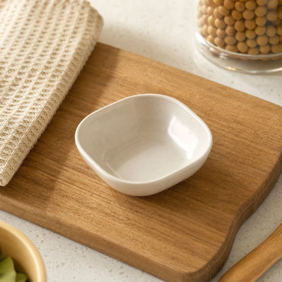 Mini Plastic Serving Bowl, Compact Stackable Condiment and Dessert Dish, Rounded Shape for Kitchen or Party