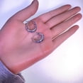 thumbnail image 3 of Silver Plated Hypoallergenic Chunky Hoop Earrings for Women, Thick Wide Small Earrings Gift for Mom, 3 of 7