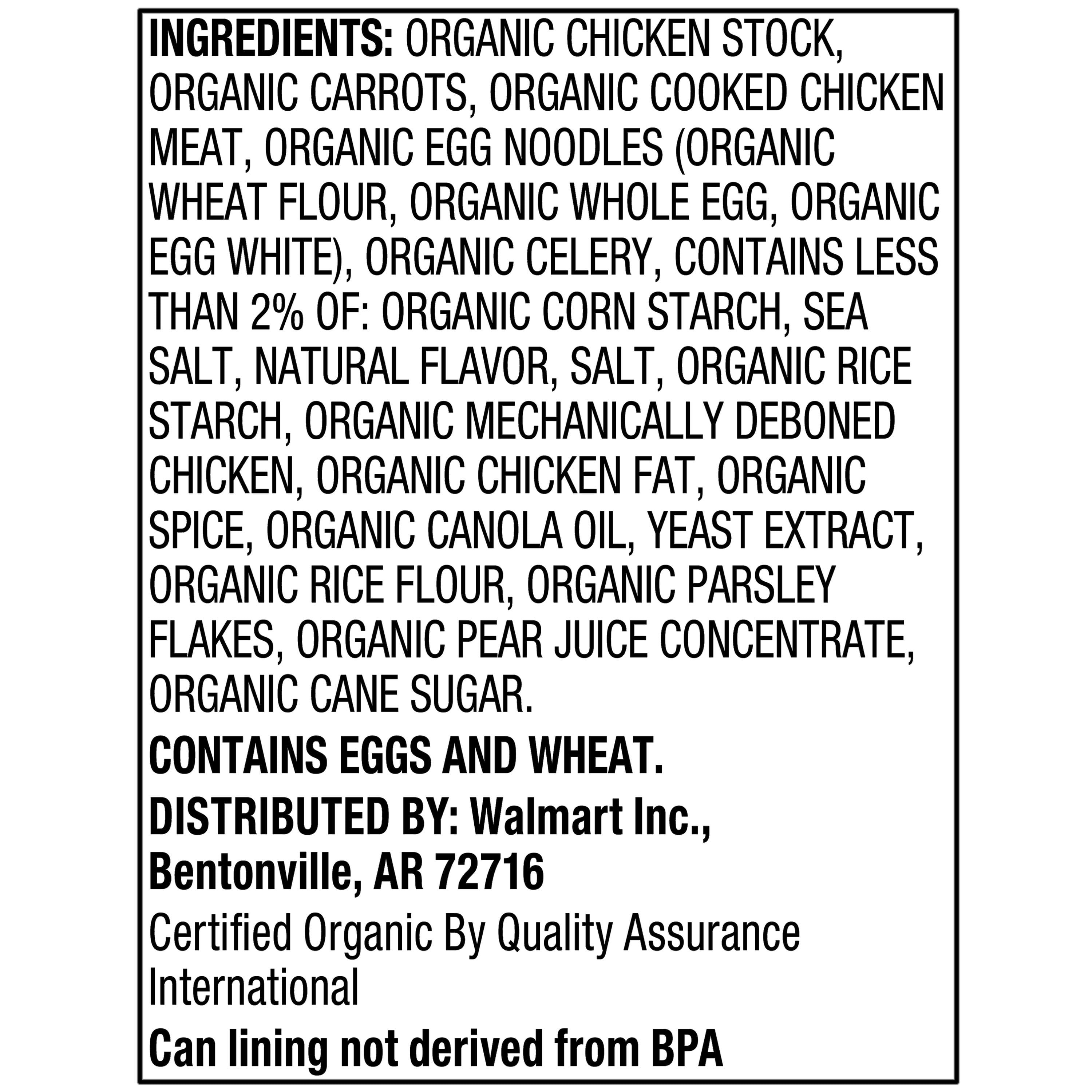 Great Value Organic Chicken Noodle Soup, 18.6 oz
