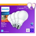 thumbnail image 5 of Philips Lighting Co Philips Warm Glow A19 Medium Dimmable LED Light Bulb  4 Pack, 5 of 10