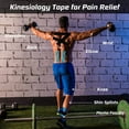 thumbnail image 6 of 2 Rolls Pack Kinesiology Tape, Athletic Kinesiology Tape for Muscle & Joints Physical Therapy Tape for Knee, Ankle, Shoulder, Back, Plantar Fasciitis, Latex Free and Water Resistant, Black, 6 of 7