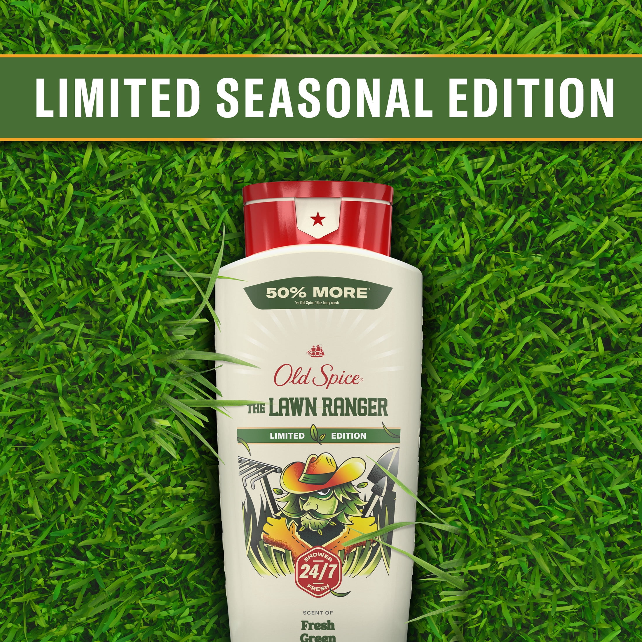 (3 pack) Old Spice Men's Body Wash, Lawn Ranger, 24oz