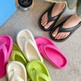 thumbnail image 7 of Slippers for Women,Summer Thick Sole Flip Flops Sandals For Outdoor Vacation Beach Travel Comfortable Toe Post On Slippers,Womens Slippers,Black,8, 7 of 7