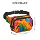 thumbnail image 4 of Fotbe Colorful Parrot Jungle Dream A Cangurera Cuadrada con Estampado de Doble Capa, Bolsa de Cintura Ajustable Mini para Hombres y Mujeres, 4 of 9
