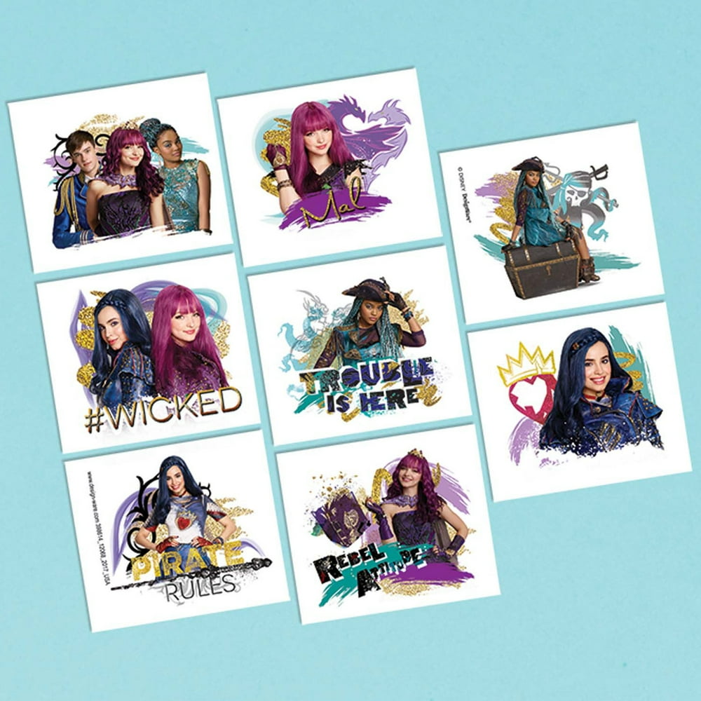 Descendants 2 Tattoo Sheet (1) - Walmart.com - Walmart.com