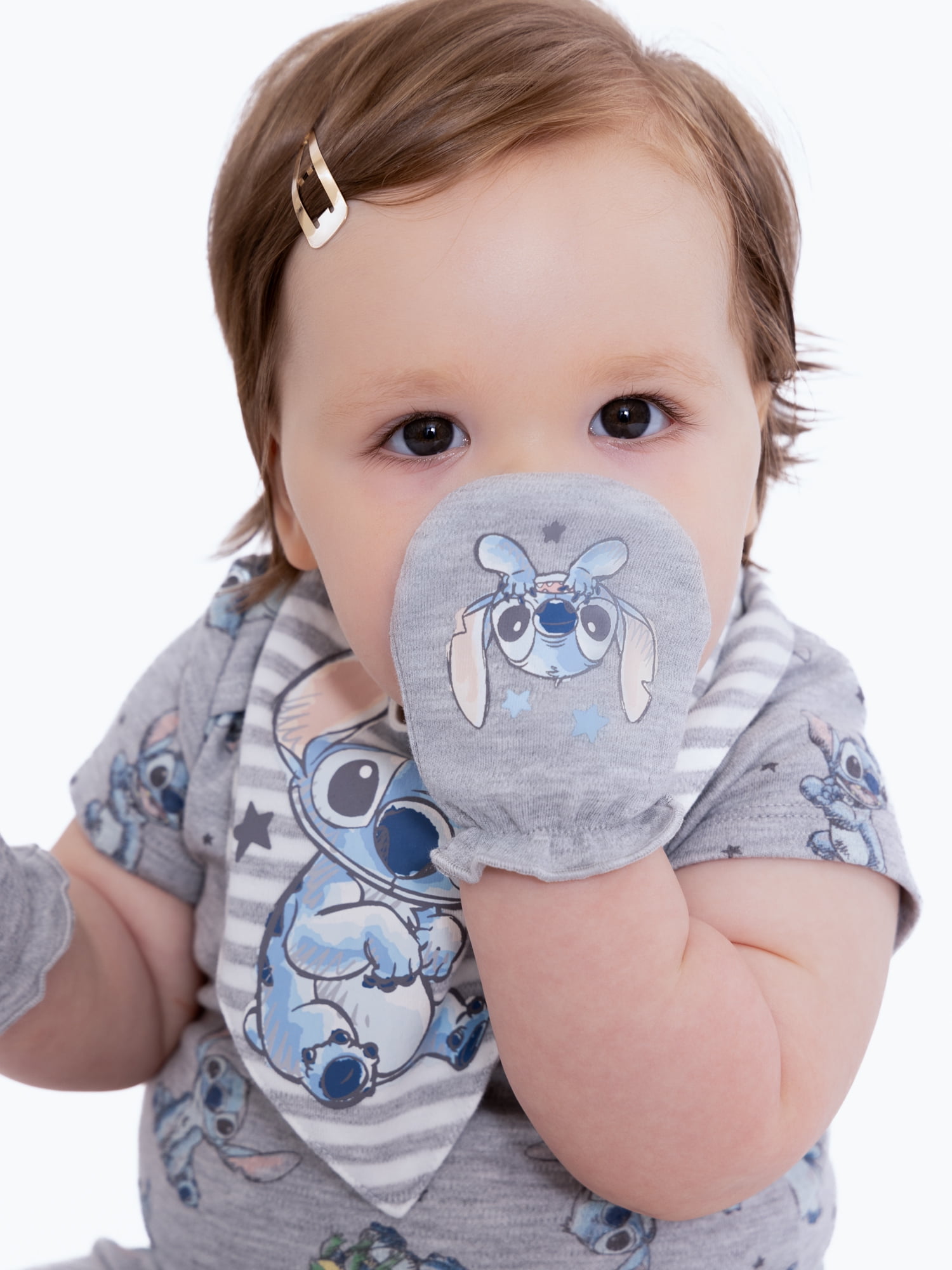 Disney Baby Wishes + Dreams Character Infant Baby Accessories Bib, Socks and Mittens Set, 3-Pack, Sizes Newborn-12 Months