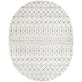thumbnail image 3 of Unique Loom Tribal Trellis Collection Area Rug - Alaoui (7' 10" x 10' Oval Ivory and Gray), 3 of 10