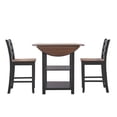 thumbnail image 5 of Pemberly Row Modern Wood Three Piece Dining Counter Set in Black, 5 of 26