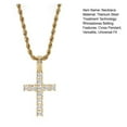 thumbnail image 7 of Men Necklace Sparkling Rhinestones Pendant Sweater Chain Hip Hop Style Titanium Steel Charm Necklace Jewelry Gift, 7 of 7