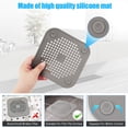 thumbnail image 5 of NOGIS Shower Drain Hair Catcher with Suction Cups Easy to Install and Clean Suitable for Bathroom Bathtub and Kitchen 3 Pack Flat Shower Drain Hair Trap TPR Silicone No More Clogging, 5 of 8