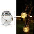 thumbnail image 5 of 1 Lumires De Jardin Solaires Extrieures-20 Lumires Lumire Chaude, Lumires Pendantes De Boule De Craquement De Verre De Paysage De Nol De Led, 5 of 5