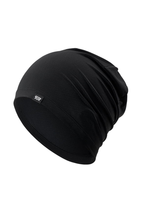 Mesh Breathable Beanie Hat,Gym Running Skully Hat,Summer Outdoor Sun Hat,Hollow Quick Dry Sweat Absorbent Design Sports Training Daily Leisure Comfortable Lightweight Head Cover,Black