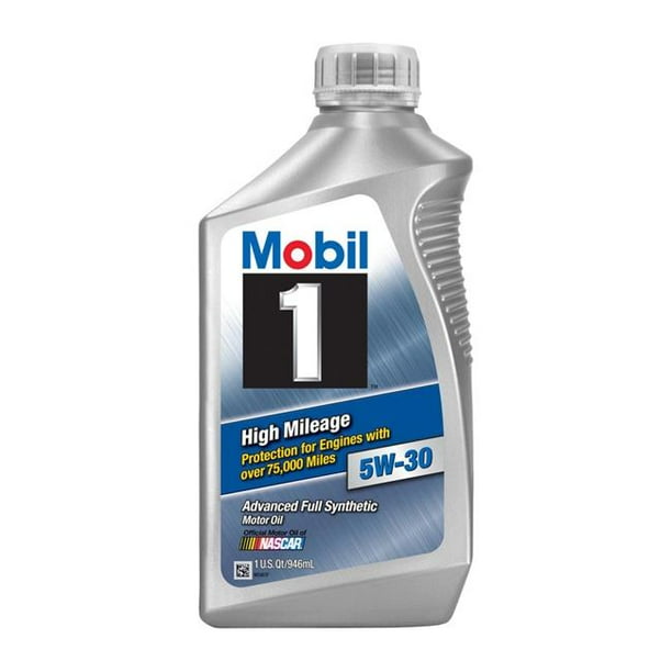 Mobil 1 High Mileage Full Synthetic Motor Oil 5W30, 5 Quart (Case of 3