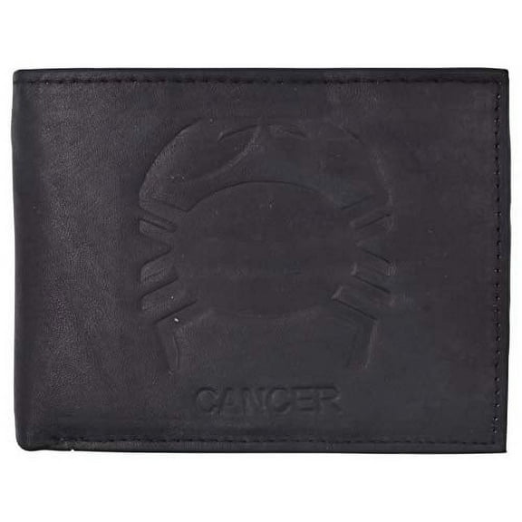 Cancer Zodiac Sign Bifold Trifold Genuine Leather Men's Wallets