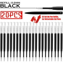 G2 Gel Ink Pen Refills, for Retractable Gel Pens, Gel Ink Rollerball Pens, 0.5 mm Fine Point, Pack of 20 (Black)