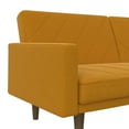 DHP Paxson Futon, Mustard Yellow Linen
