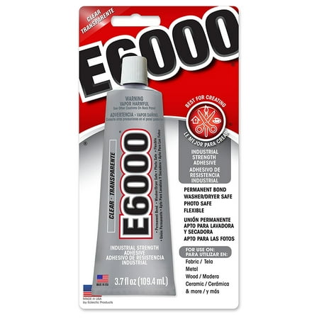 Wood To Metal Glue 230010 Craft Adhesive, 3.7 Fluid Ounces, Bonds to glass, wood, plastics, tin, metal, ceramic, cement, rubber, vinyl, leather, fabric and much more By E6000 ()