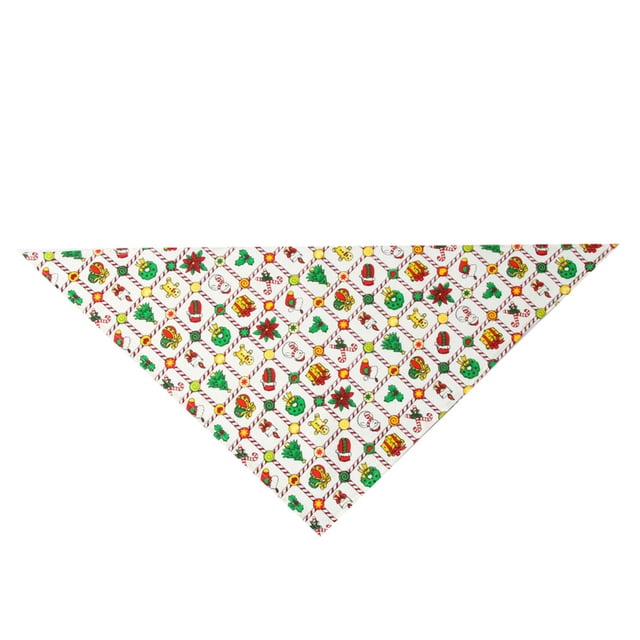 Greeniant Toalla de saliva para mascotas de Navidad, pañuelo de animales pequeños, bufanda, babero, accesorio de decoración para fiestas, regalo, azul Ropa para mascotas regalo de Navidad Greeniant PT000170-04