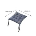 thumbnail image 2 of Memory Foam Chair Cushions Set of 1, Outdoor/Indoor Chair Pads for Dining Chairs 1 Pack, Seat Cushions for Kitchen, Dining Room, Office, Patio Chairs, 16x16, Navy Blue, 2 of 3