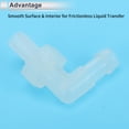 thumbnail image 5 of Unique Bargains 5 Pcs Plastic Hose Barb Fitting 90° Elbow 15/64" Hose Barb M6 Male NPT Barbed Adapter Clear PP, 5 of 7