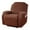 Brown, variant on 4 Pieces Stretch Velvet Recliner Covers, Thicker Soft Plush Recliner Chair Slipcover with Side Pockets, Luxury Dog Cat Pets Proof Reclining Protector (Recliner, Beige)