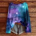 thumbnail image 2 of Arlun Nebula Galaxy Print Ribbing Tops for Women Crew Neck Oversized Long Sleeve Pullover Shirt Soft Comfortable Casual Trendy Blouses 2026 Carnival Party Fashion Outfits 5-Mint Green S, 2 of 5