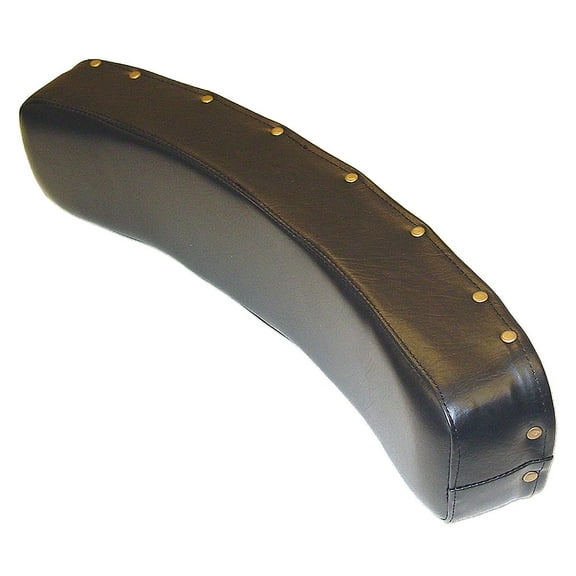 Back Rest Seat Cushion, Steel Back w/ Brass Rivets - Black Vinyl Fits John Deere Tractor    AA5357R