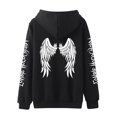 thumbnail image 4 of Cnbwig Womens Hoodies Pullover Tops Cool Girl Letter Drop Shoulder Hoodie with Letter Print Zip Up Sweatshirt Long Sleeve Athletic Top Streetwear Oversized Sweatshirt Casual Hoodies Black L, 4 of 4