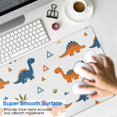 thumbnail image 4 of Long Mouse Pads for Desk,White Dinosaurs Geometric Plants Pattern Desk Mats on Top Of Desks, Desk Mouse Pad Extra Large with 3mm Non-Slip Base and Stitched Edge for Gaming,Office,Work,Home 35.4"x15.7", 4 of 6