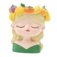 thumbnail image 1 of Milaget Mignonne Fille avec Fruits sur la Tête Pot de Fleurs Compact Léger avec Trou de Drainage Style C, 1 of 9