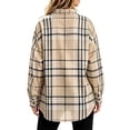 thumbnail image 6 of Aboser Flannel Shirts for Women Button Down Fall Shirt Dressy Casual Long Sleeve Blouses Retro Buffalo Plaid Shirts Lightweight Soft Collared Blouse Tops, 6 of 6