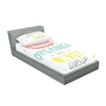 thumbnail image 2 of Ambesonne Saying Fitted Sheet & Pillow Sham Set, Positive Words, Twinxl, Multicolor, 2 of 2