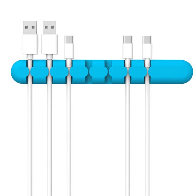 sweethay Enrollador de Cable de teléfono de escritorio multiusos, de Clip de silicona para auriculares, soporte organizador de Cable Type3 NO3