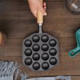 thumbnail image 5 of 14-Hole Cast Iron Non-Stick Cooking Mold for Home Use - Versatile for Octopus Balls, Quail Eggs, Shrimp Balls & More - Durable, Easy to Clean, Compact Design with Precision Cast Construction, 5 of 5
