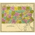 thumbnail image 3 of Greenleaf 23x20 Black Modern Framed Museum Art Print Titled - Pennsylvania - Greenleaf 1840, 3 of 5