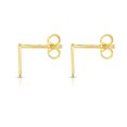 thumbnail image 3 of 14K Yellow Gold Polish Open Rectangle Studs With Earring Backs, 3 of 4