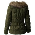 thumbnail image 3 of Ma Croix Womens Fur Lined Coat with Belt Quilted Faux Fur Insulated Winter Jacket Parka Outerwear, 3 of 5