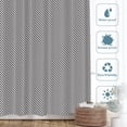 thumbnail image 6 of Modern Masculine Decor Shower Curtain,Black White Grey Stripes Fine Pin Diagonal Bathroom Decor Polyester Fiber Plastic Rings Quick-Drying Waterproof for Bathtubs/Bathroom, 72x72 inches, 6 of 6