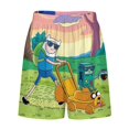 thumbnail image 4 of Adventure Time Cartoon Men's Pajama Pants Sleepwear Lounge Shorts Bottoms Summer Daily Cozy Soft Ice Silk Pajama Shorts Lightweight Home Beach Shorts, 4 of 8