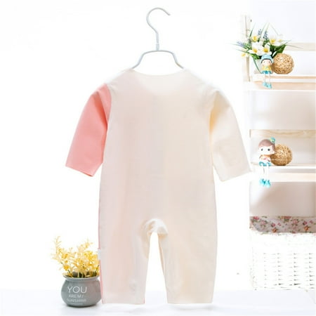 

Gubotare Baby Winter Romper Baby Bodysuits Ultimate Baby Flexy Bodysuits Infant Long Sleeve Pink 6-9 Months