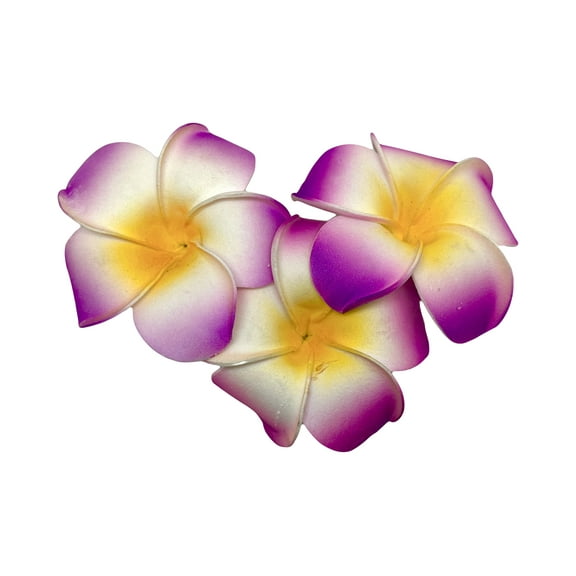3pk Pink/Purple Tropical Flower Summer beach Hawaiian Flower Alligator Hair Clip
